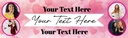 Personalised Hen Do Party Banner - Hearts Anniversary Engagement - Custom Text & 4 Photo Upload