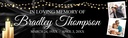 Personalised Memorial Banner - Funeral Candles - Custom Name & Date & 2 Photo Upload