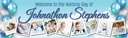 Personalised Naming Day Banner - Blue Balloons - Custom Name & 9 Photo Upload