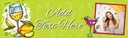 Personalised Party Banner - Cocktail Design- Custom Text & 1 Photo Upload