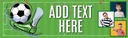 Personalised Party Banner - Kids Football - Custom Text & 3 Photo Upload