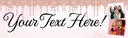 Personalised Party Banner - Pink - Custom Text & 2 Photo Upload