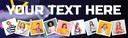 Personalised Party Banner - Playstation Teenage Kids - Custom Text & 9 Photo Upload