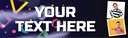 Personalised Party Banner - Playstation Gaming Kids - Custom Text & 2 Photo Upload