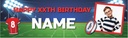 Personalised Party Banner - Rugby Pitch - Custom Text & 1 Photo Upload