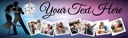 Personalised Party Banner - Strictly Ballroom Dance - Custom Text & 7 Photo Upload