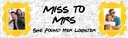 Personalised Wedding Banner - Miss To Mrs Friends - Custom Name & 2 Photo Upload