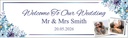 Personalised Wedding Banner - Welcome To Our - Custom Name, Date & 2 Photo Upload