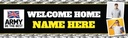 Personalised Welcome Home Banner - Army - Custom Name & 2 Photo Upload