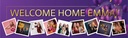 Personalised Welcome Home Banner - Purple & Gold Design - Custom Name & 9 Photo Upload
