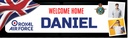 Personalised Welcome Home Banner - Royal Air Force - Custom Name & 2 Photo Upload