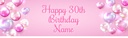 Happy 30th Birthday Banner - Pink Balloons