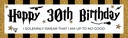 Happy 30th Birthday Banner - Wizard Witch Design