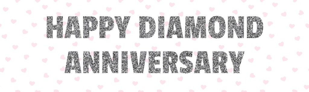 Happy Anniversary Banner - Diamond Wedding