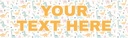 Personalised Party Banner - Orange Kids Dinosaur - Custom Text