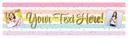 Personalised Party Banner - Rainbow Stripe - Custom Text & 2 Photo Upload