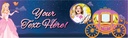Personalised Happy Birthday Banner - Cinderella Princess - 1 Photo Upload