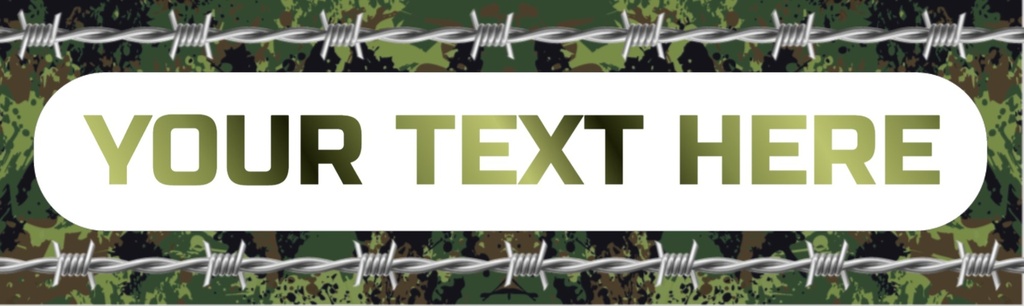 Personalised Party Banner - Army Theme - Custom Text