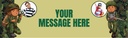 Personalised Happy Birthday Banner - Army Soldiers - Custom Name & 2 Photo Upload