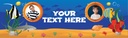 Personalised Party Banner - Under The Sea - Custom Text & 2 Photo Upload