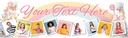 Personalised Happy Birthday Banner - Unicorn & Balloons - 9 Photo Upload