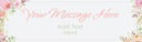 Personalised Party Banner - Pink Floral - Custom Name & Text