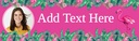 Personalised Party Banner - Pink Flamingo Tropical - Custom Text & 1 Photo Upload