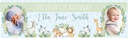 Personalised 1st Birthday Banner - Green Safari Animals - Custom Name & 2 Photo Upload