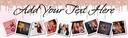 Personalised Party Banner - Pink - Custom Text & 9 Photo Upload