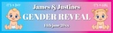 Personalised Gender Reveal Banner - Its a Boy Its A Girl - Custom Name & Date