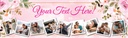 Personalised Engagement Banner - Pink Floral - 9 Photo Upload