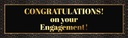 Engagement Party Banner - Black & Gold Art Deco