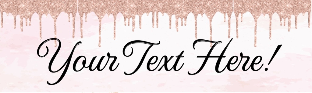 Personalised Happy Birthday Banner - Pink Glitter - Custom Age
