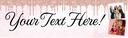 Personalised Happy Birthday Banner - Pink Glitter - Custom Age & 2 Photo Upload