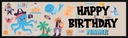 Personalised Happy Birthday Banner - Ahoy! Under The Sea Pirate - Custom Name