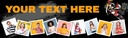 Personalised Happy Birthday Banner - Motocross Dirt Bike - 9 Photo Upload