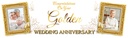 Personalised Happy Anniversary Banner - Golden Wedding - 2 Photo upload