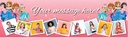 Personalised Birthday Banner - Princess Party Pink - 9 Photo Upload
