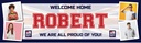 Personalised Welcome Home Banner - Royal Navy - Custom Name & 4 Photo Upload