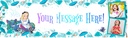 Personalised Happy Birthday Banner - Cheshire Cat & Alice In Wonderland - Custom Name & 2 Photo Upload