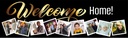 Personalised Welcome Home Banner - Black & Gold - 9 Photo Upload