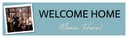 Personalised Welcome Home Banner - Blue - Custom Name & 1 Photo Upload