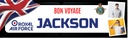 Personalised Bon Voyage Banner - Royal Air Force - Custom Name & 2 Photo Upload