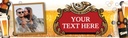Personalised Home Bar Banner - Beer Pint Lager Background - Custom Text & 1 Photo Upload