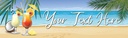 Personalised Party Banner - Beach Cocktails- Custom Text