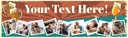 Personalised Party Banner - Beer Design- Custom Text & 9 Photo Upload