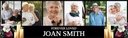 Personalised Memorial Banner - Funeral - Custom Name Date & 6 Photo Upload