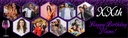 Personalised Birthday Banner - Purple Glitter Design - Custom Name, Age & 9 Photo Upload