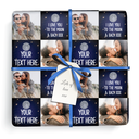 Personalised Valentines Wrapping Paper - To The Moon & Back - 2 Photos & Add Text