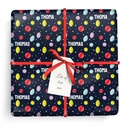 Personalised Birthday Wrapping Paper -  Colourful Balloons - Add Name